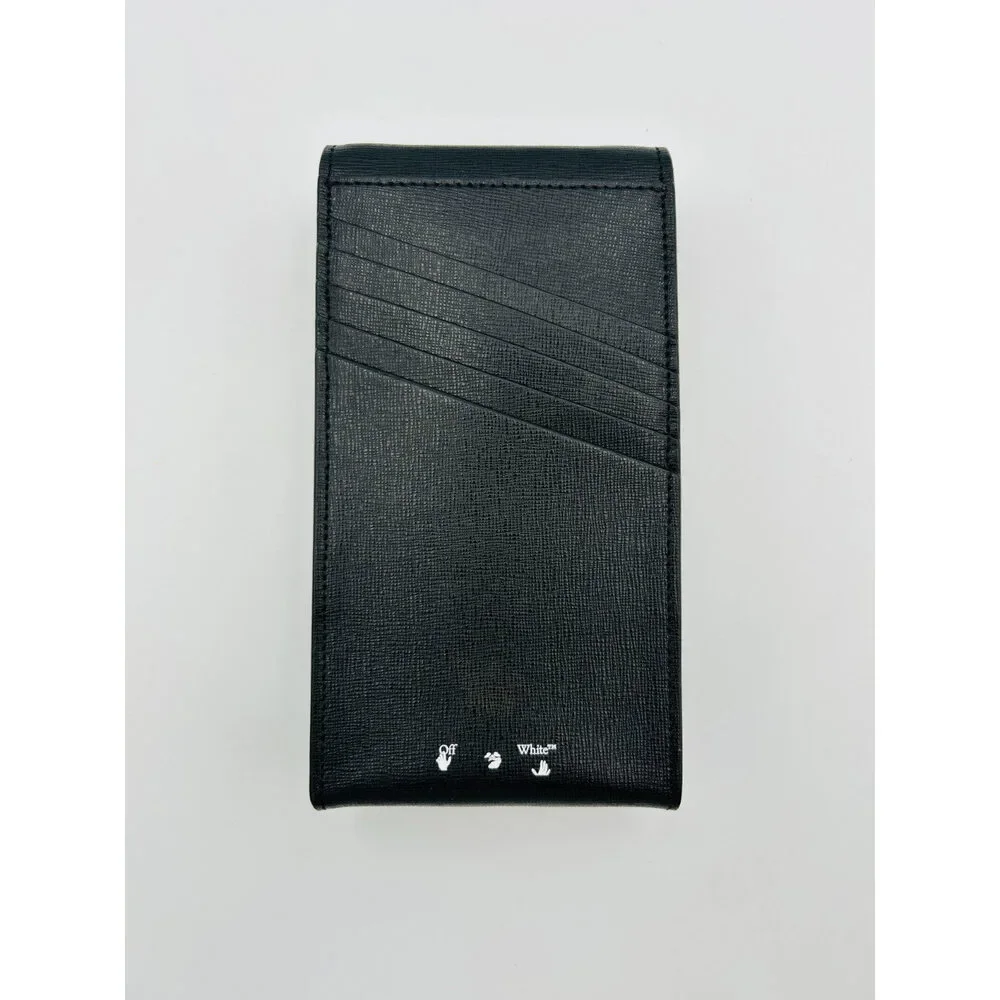 Off-White Binder Diagonal Stripe Print Phone Holder Men Black/White Lightweight